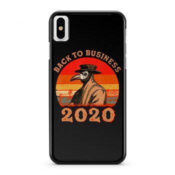 Vintage Back To Business 2020 Plague Doctor iPhone X Case iPhone XS Case iPhone XR Case iPhone XS Max Case