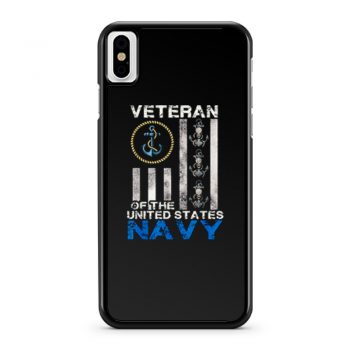 Vintage Veteran Us Navy iPhone X Case iPhone XS Case iPhone XR Case iPhone XS Max Case