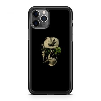 Weed Marijuana Skull Smoking iPhone 11 Case iPhone 11 Pro Case iPhone 11 Pro Max Case
