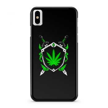 Weed Shield Cannabis Pot Funny Design 2020 gift top iPhone X Case iPhone XS Case iPhone XR Case iPhone XS Max Case