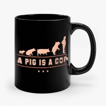 A Pig is A Cop Police Officer Evolution Funny Mug