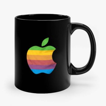 Apple Computer 80s Rainbow Logo Mug