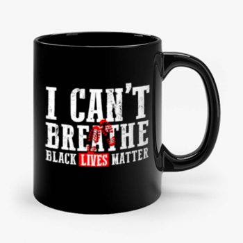 Black Lives Matter I Cant Breathe Footprints Mug