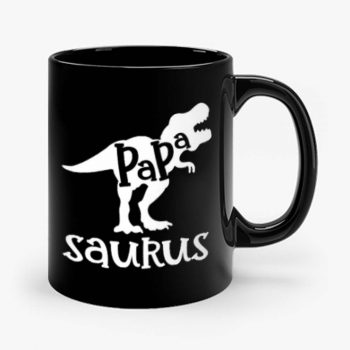 Dads Papasaurus Dinosaur Birthday Mug