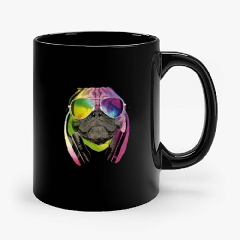Dj Pug Colourful Mug