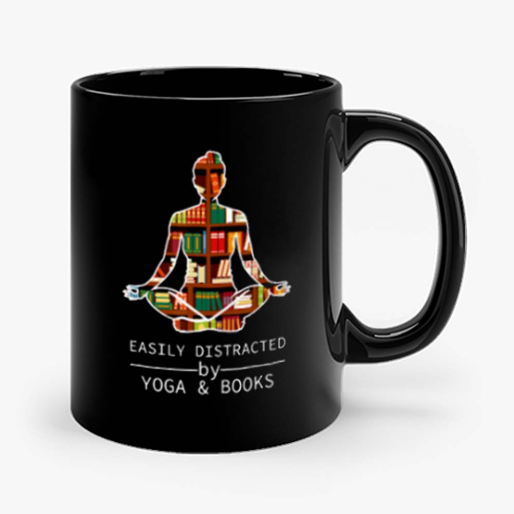 Easily Distracted by Yoga and Books Mug