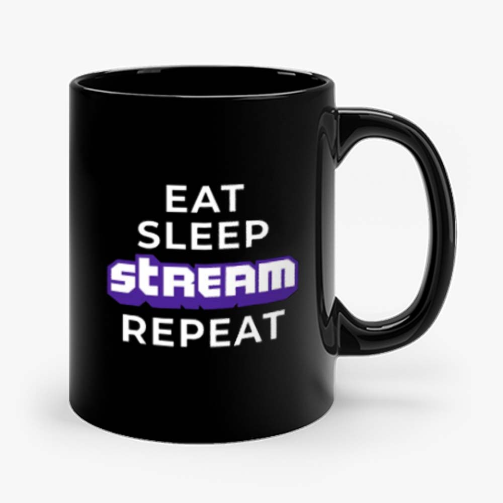 Eat Sleep Stream Repeat Gamer Video Games Streamer Mug