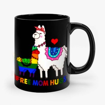 Free Mom Hugs Cute Llama LGBT Support Mug