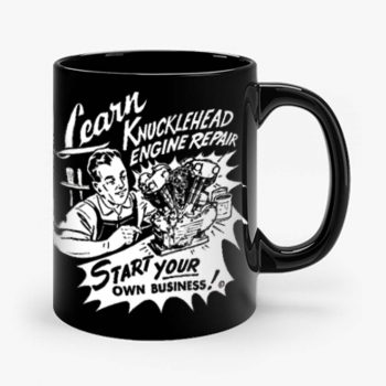 Knucklehead Repair Harley Engine Cannonball Vintage Mug