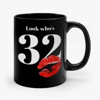 Look Whos 32 Kiss Mug