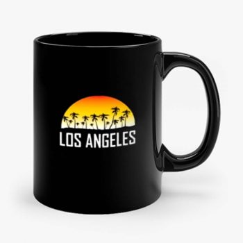 Los Angeles California Sunset And Palm Trees Beach Vacation Mug
