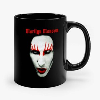 MARILYN MANSON Big Face Red Lips Gothic Mug