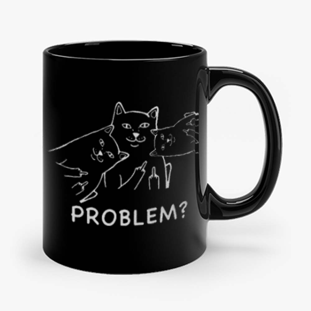 Middle finger cat Mug