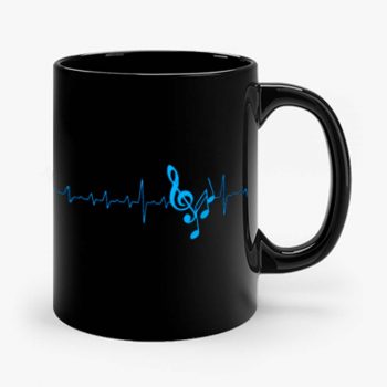 Musical Notes Heartbeat Mug