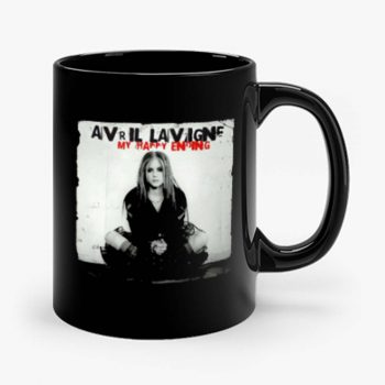 My Happy Ending Avril Lavigne Black And White Poster Mug