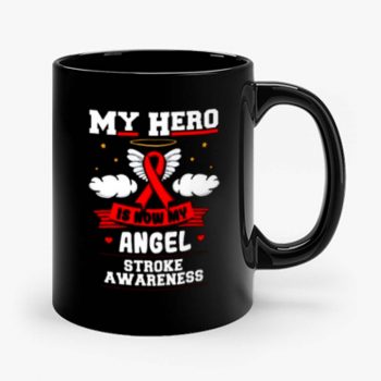 My Hero Is Now My Angel Red Ribbon Awareness Mug