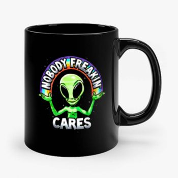 Nobody Freakin Green Alien Mug