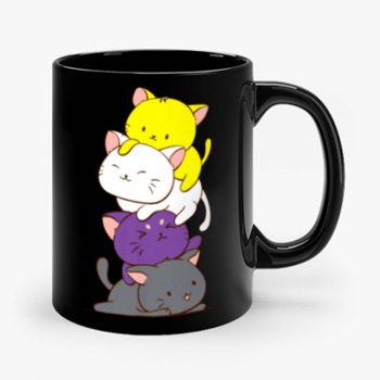 Nonbinary Gender and Genderqueer Cat Lovers Mug