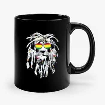Rasta Lion Reggae Smoke Blunt Marijuana Weed Mug