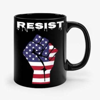 Resist American Flag Fist Mug