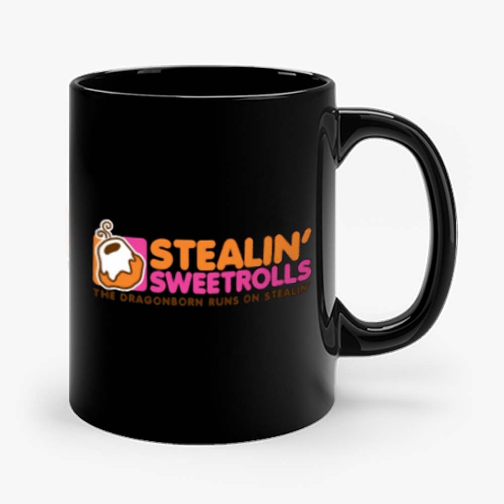Skyrim Stealing Sweetrolls Dragonborn Dunkin Donuts Mug