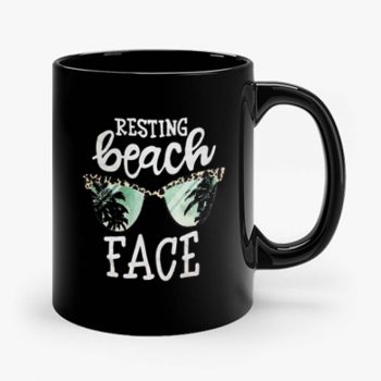 Sun Glasses Resting Beach Face Mug