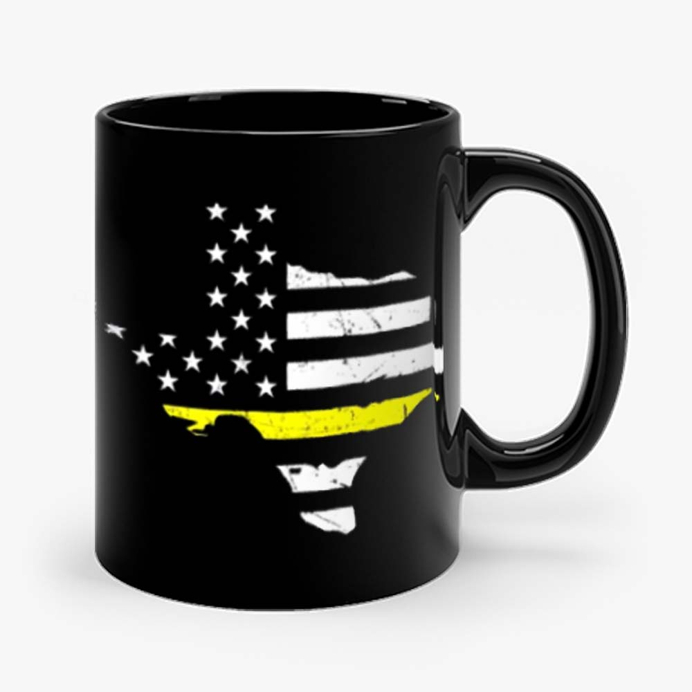 Texas 911 Dispatcher American Flag Mug