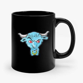 The Rock Blue Brahma Bull Logo Mug