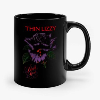 Thin Lizzy black rose Mug