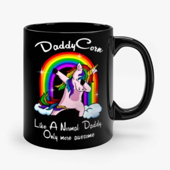 Unicorn Daddy And Rainbow Mug