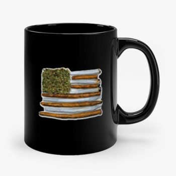 Weed Flag America High Drug Funny Mug