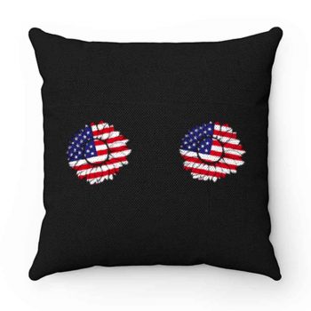 4th of July Sunflower Boobs USA flag Pillow Case Cover