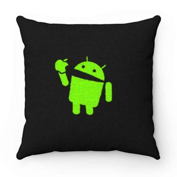 Android Eats Apple Pillow Case Cover