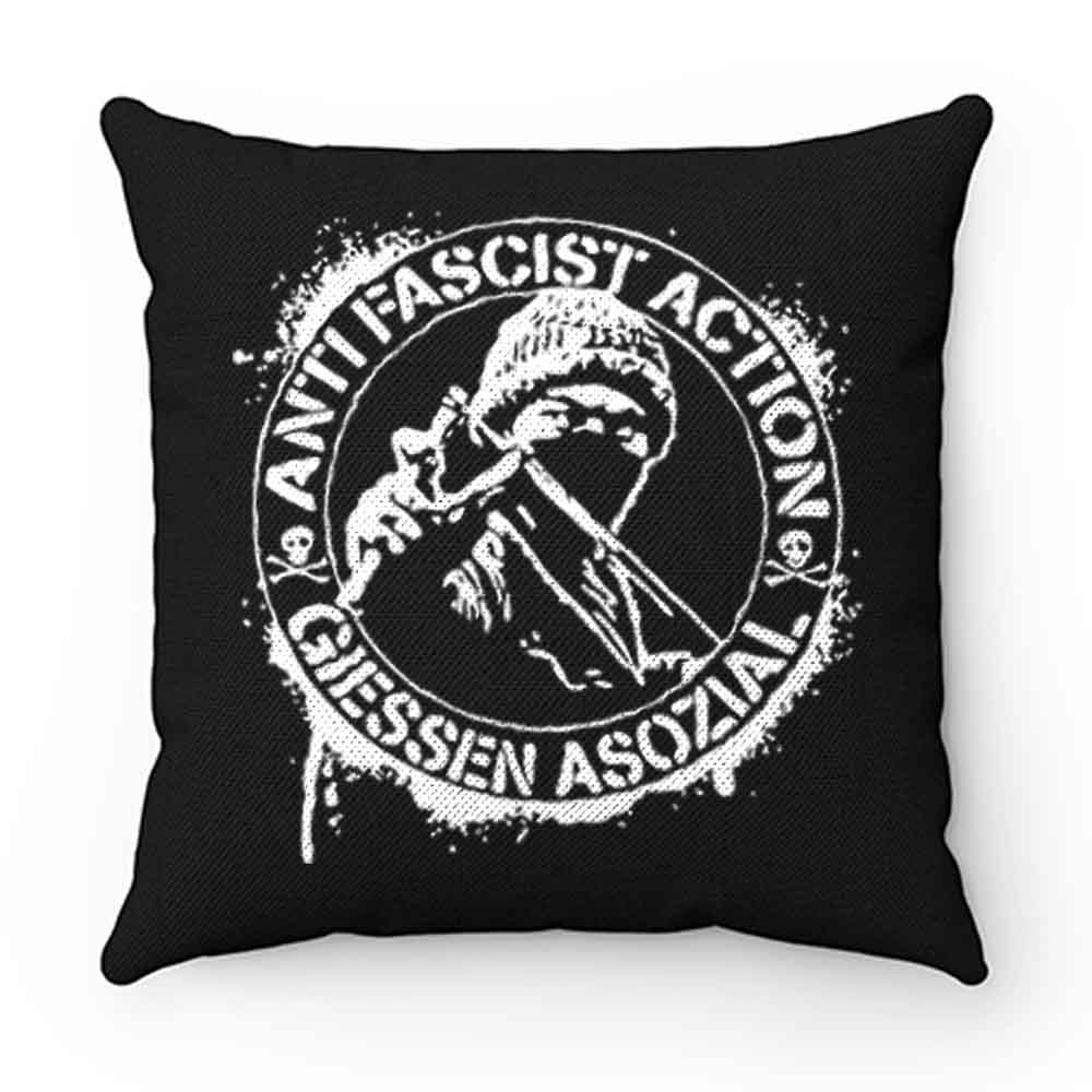 Anti Fascist Action Giessen Asozial Pillow Case Cover