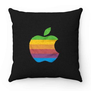 Apple Computer 80s Rainbow Logo Pillow Case Cover