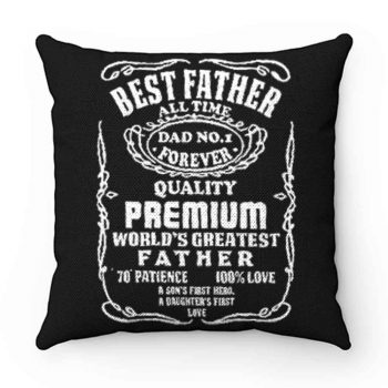 Best Father All Time Jack Daniel Parody Pillow Case Cover