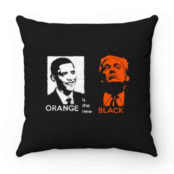 Black Orange Obama And Trump Pillow Case Cover