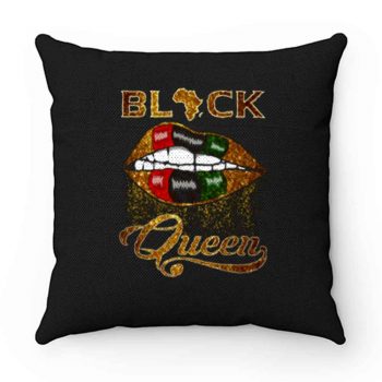 Black Queen Lips Pillow Case Cover