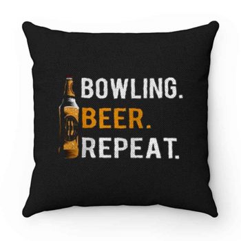 Bowling Beer Repeat Novelty Bowling Apparel Novelty Bowling Apparel Pillow Case Cover