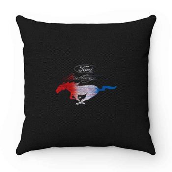 Classic Ford Mustang Usa Vintage Silver Car Logo Cars And Trucks Pillow Case Cover