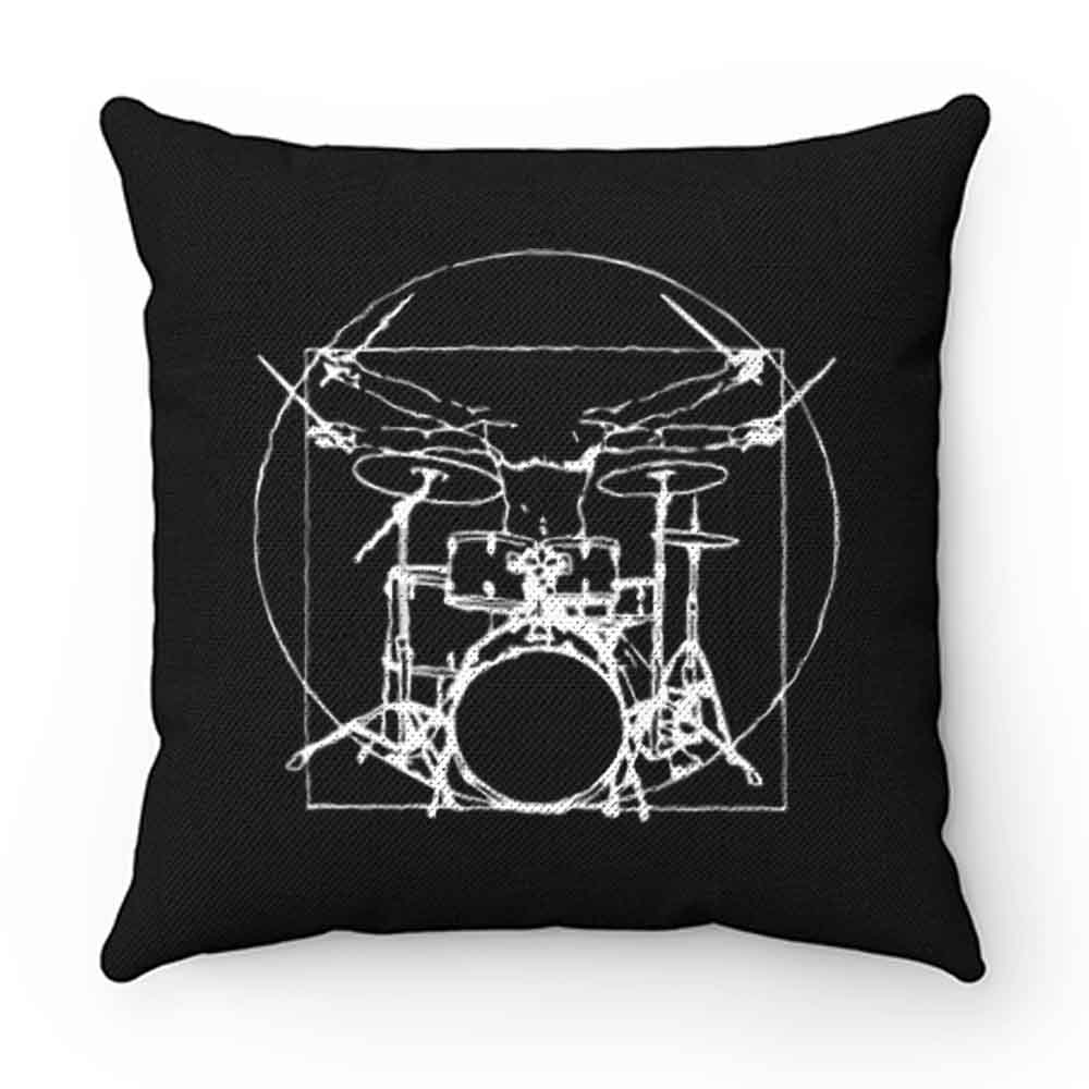Da Vinci Drums Rock Drummer Pillow Case Cover