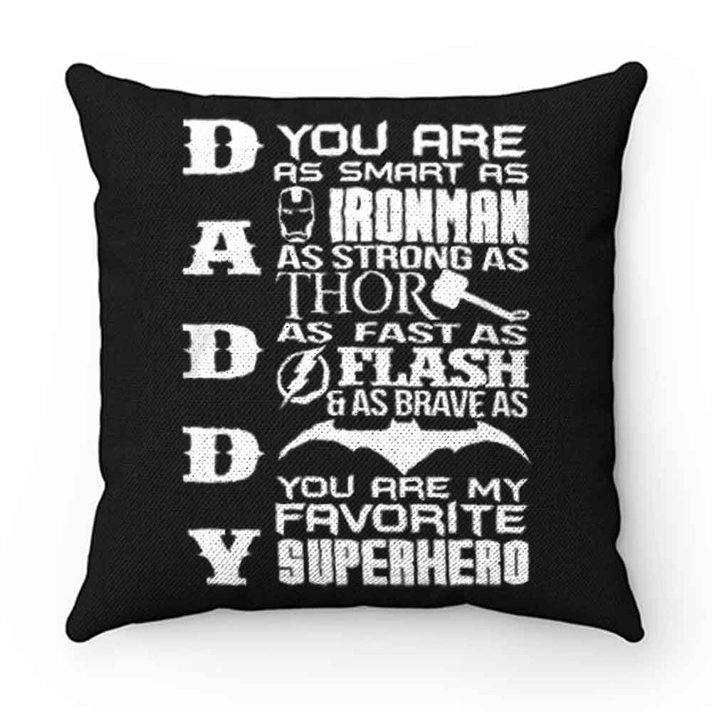 Daddy Superhero Marvel Thor Ironman Pillow Case Cover