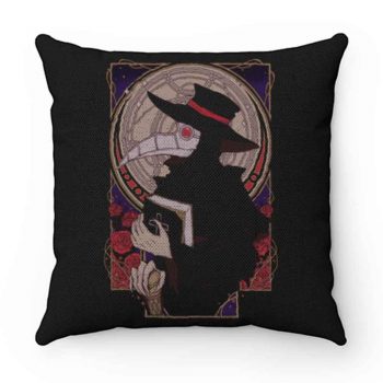 Dark Plague Doctor Creepy Art Black Death Medieval Health Horror Pillow Case Cover