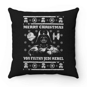 Darth Vader Merry Christmas You Filthy Jedi Rebel Pillow Case Cover