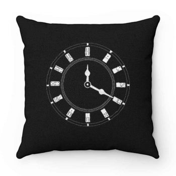 Domino Clock Dominoes Tiles Puzzler Game Pillow Case Cover