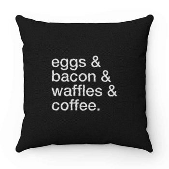 Eggs Bacon Waffles Coffee Pillow Case Cover