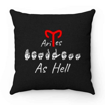 FEARLESS AS HELL ARIES ASL Sign Language Pillow Case Cover