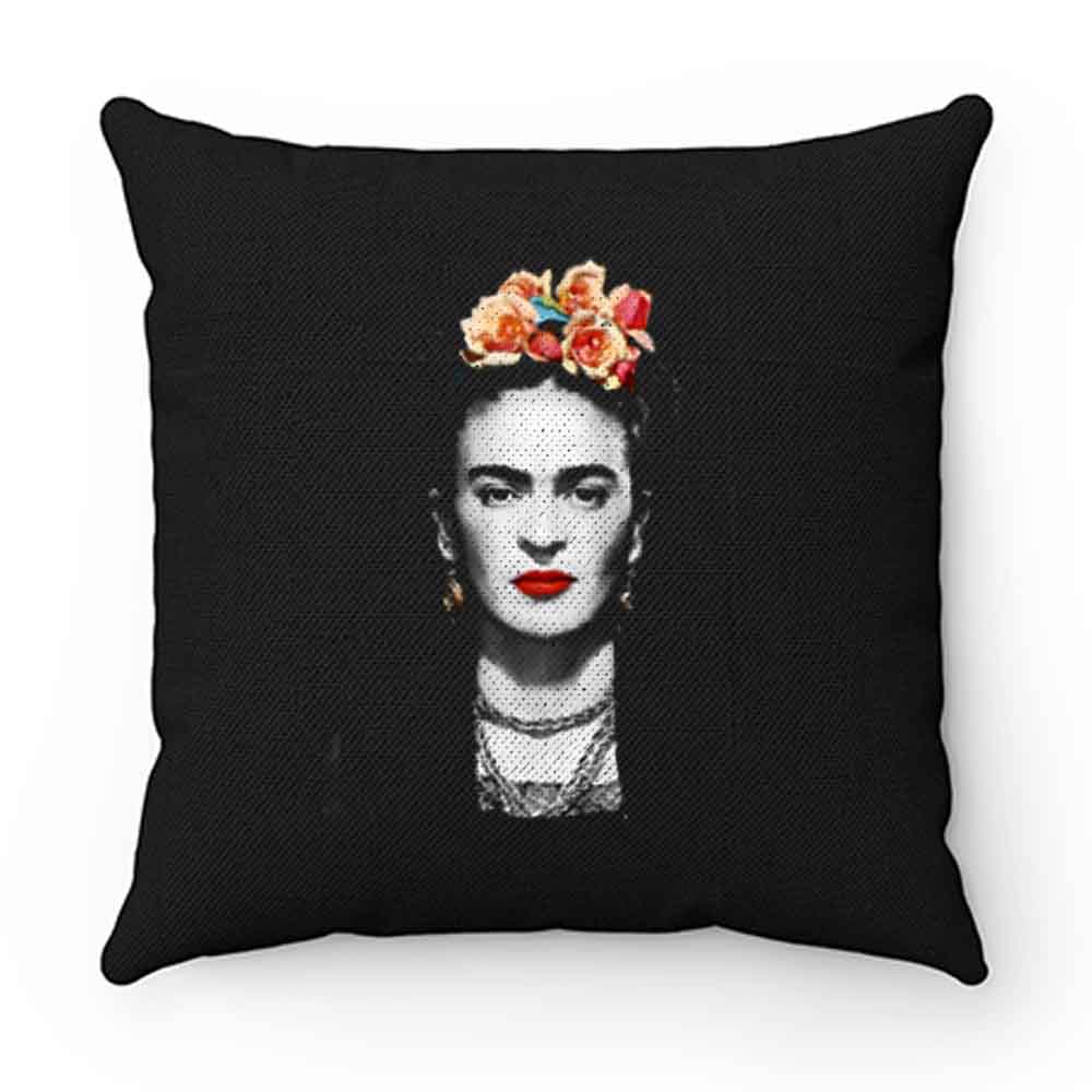 Frida Kahlo With Flowers Poster Artwork Long Sleeve Pillow Case Cover