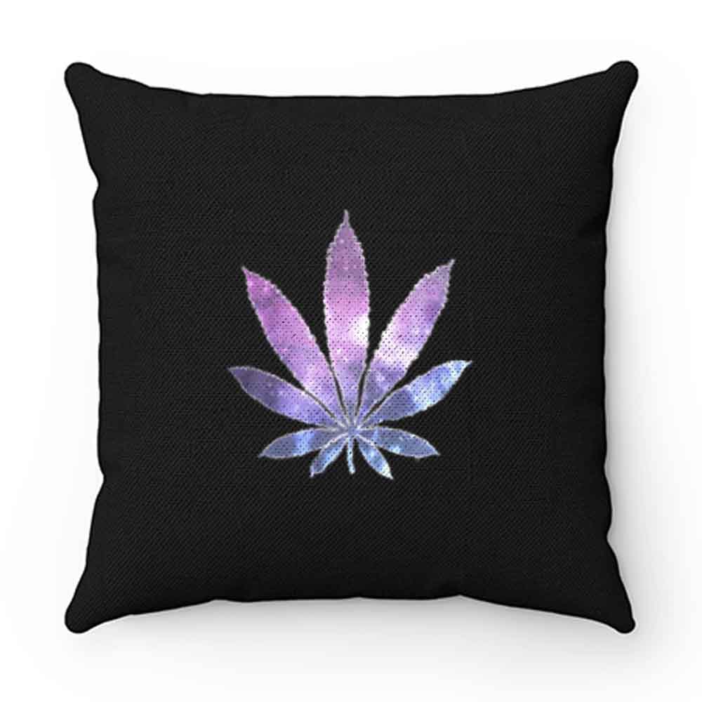 Galaxy Marijuana Leaf Pillow Case Cover