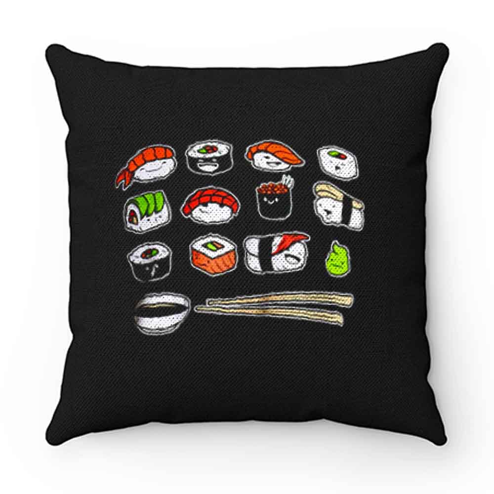 Happy Sushi Pillow Case Cover